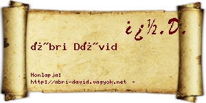 Ábri Dávid névjegykártya